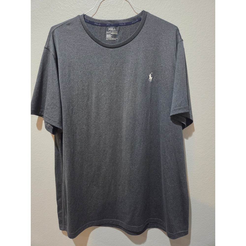 Polo Ralph Lauren T-Shirt Mens XXL Gray Excellent Performance Pony Logo Tee